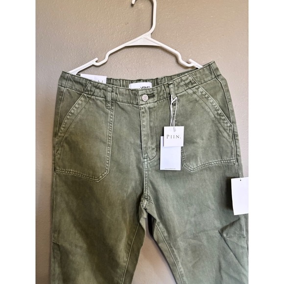 Vervet Utility Joggers Womens 29 Olive Green NEW High Rise Cargo Pants V2017-D - Picture 2 of 7